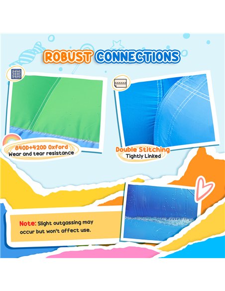 AIYAPLAY 8 in 1 Inflatable Bounce House with 680W Blower, Slide, 2 Pools, Basketball Hoop, Climbing Wall, Water Gun, Ring Toss - pic 155332 | FastDaddyshop