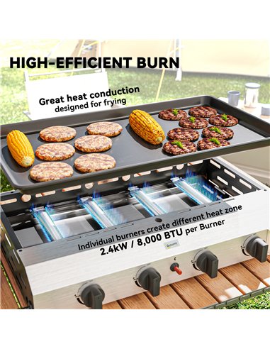Outsunny Four Burner Portable Gas Grill