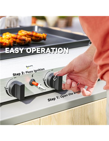 Outsunny Four Burner Portable Gas Grill - pic 155368 | FastDaddyshop