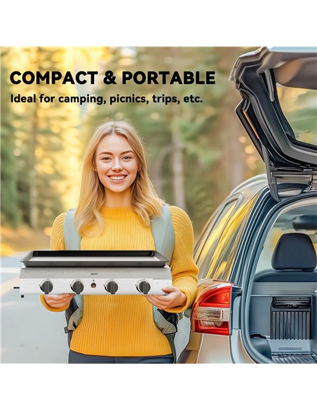 Outsunny Four Burner Portable Gas Grill - pic 155369 | FastDaddyshop