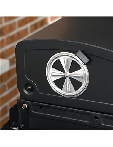 Outsunny Dual Fuel BBQ Grill - Black