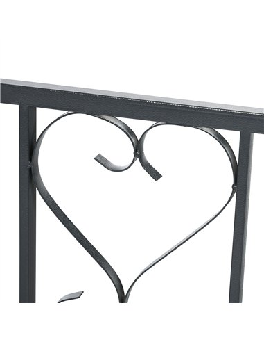 Outsunny Outdoor Garden Arch with Double Gates, Metal Garden Arbor for Climbing Plants, Roses, Vines, Wedding Arch for Outdoor, 