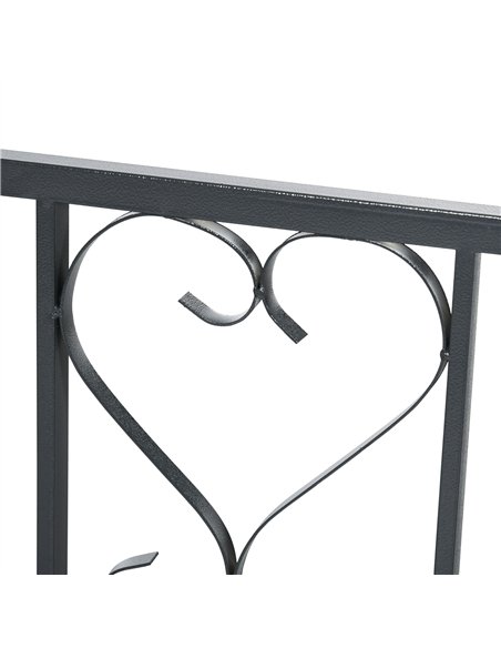 Outsunny Outdoor Garden Arch with Double Gates, Metal Garden Arbor for Climbing Plants, Roses, Vines, Wedding Arch for Outdoor,  - pic 155633 | FastDaddyshop