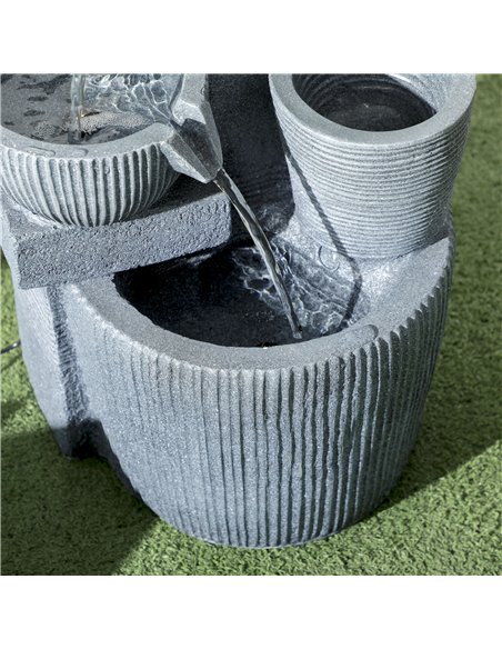 Outsunny Solar Powered Outdoor Water Fountain - Dark Grey - pic 155660 | FastDaddyshop
