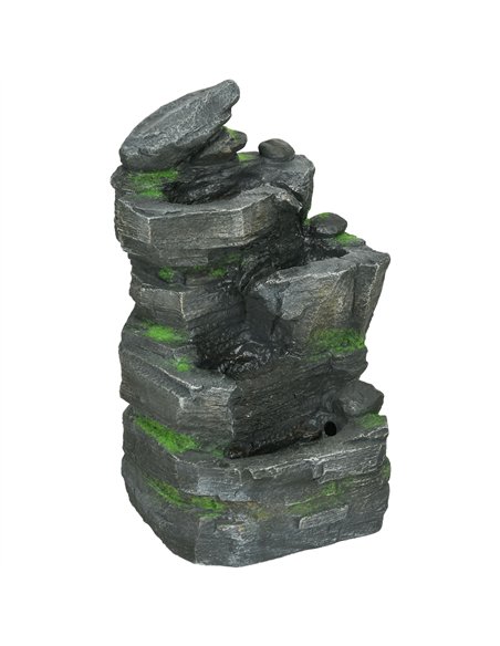 Outsunny Garden Water Feature with LED Lights - Dark Grey - pic 155661 | FastDaddyshop