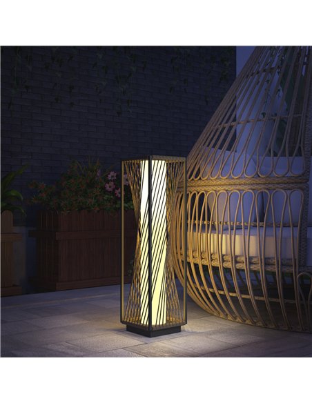 Outsunny Garden Rattan Lamp, 77 cm Tall Solar Rattan Floor Lamp, Solar Garden Light with Auto On/Off LED Lights, IP44 Waterproof - pic 155698 | FastDaddyshop