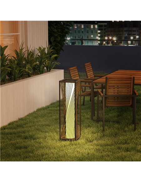 Outsunny Garden Rattan Lamp, 77 cm Tall Solar Rattan Floor Lamp, Solar Garden Light with Auto On/Off LED Lights, IP44 Waterproof - pic 155704 | FastDaddyshop