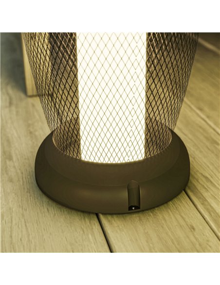 Outsunny Garden Solar Lamp, 71.5 cm Tall Metal Floor Lamp, Auto On/Off LED Solar Garden Light with Metal Wire Shade, IP44 for Ou - pic 155714 | FastDaddyshop