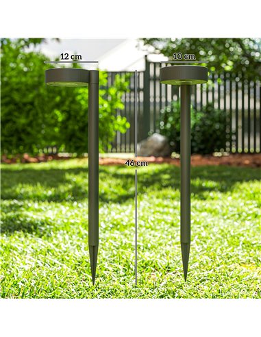 Outsunny Solar Lights Outdoor Garden Stake 8 Pack Pathway Lighting, Solar Stake Lights with Auto On/Off LED, IP44 Waterproof Pla