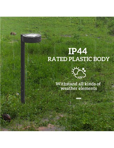 Outsunny Solar Lights Outdoor Garden Stake 8 Pack Pathway Lighting, Solar Stake Lights with Auto On/Off LED, IP44 Waterproof Pla