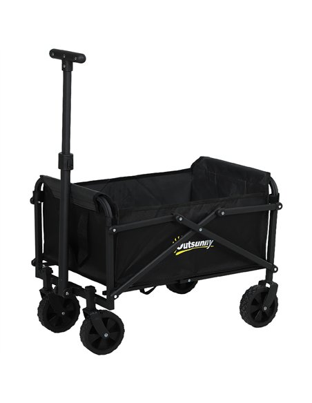 Outsunny 41L Festival Trolley on Wheels, Small Garden Folding Trolley Cart, 60kg Heavy Duty Collapsible Folding Wagon with Adjus - pic 155733 | FastDaddyshop