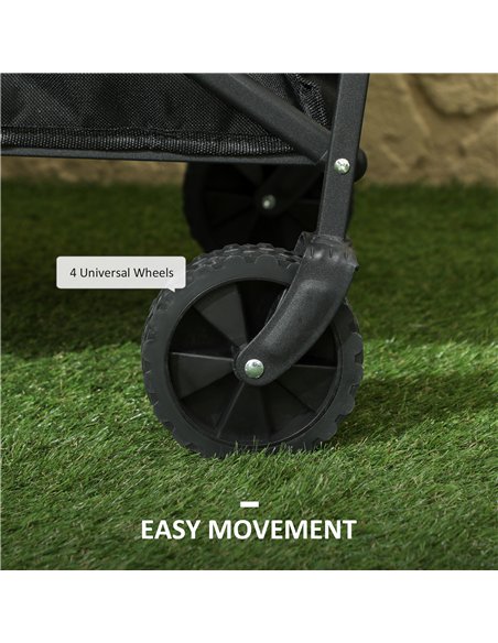 Outsunny 41L Festival Trolley on Wheels, Small Garden Folding Trolley Cart, 60kg Heavy Duty Collapsible Folding Wagon with Adjus - pic 155739 | FastDaddyshop