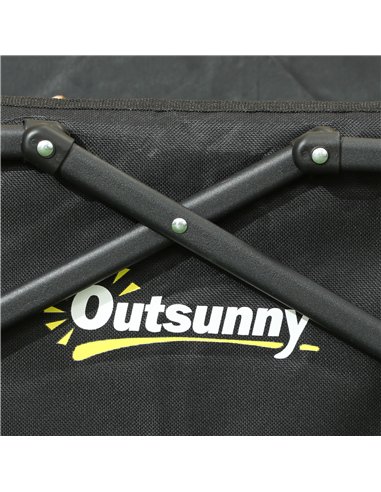 Outsunny 41L Festival Trolley on Wheels, Small Garden Folding Trolley Cart, 60kg Heavy Duty Collapsible Folding Wagon with Adjus
