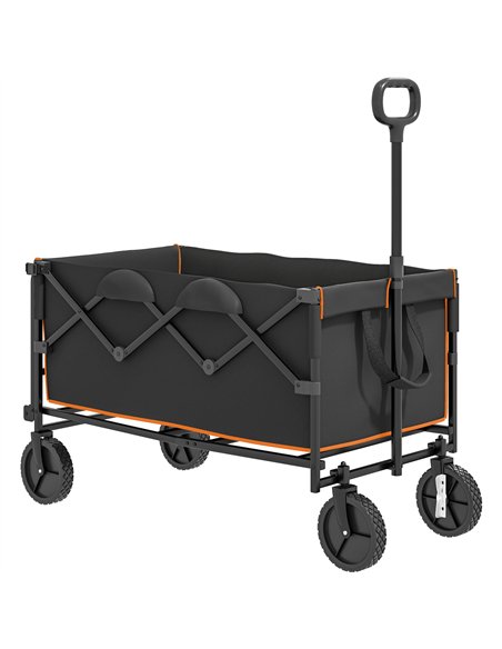 Outsunny 160L Festival Trolley on Wheels, Folding Camping Trolley Cart w/ Tailgate, 100kg Heavy Duty Garden Collapsible Folding  - pic 155769 | FastDaddyshop