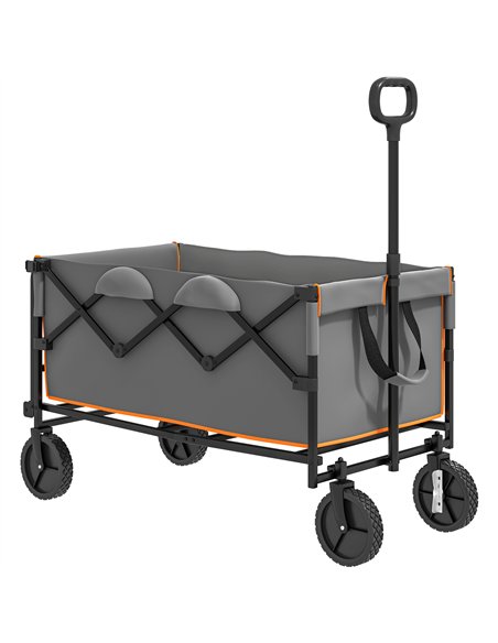 Outsunny 160L Festival Trolley on Wheels, Folding Camping Trolley Cart w/ Tailgate, 100kg Heavy Duty Garden Collapsible Folding  - pic 155778 | FastDaddyshop