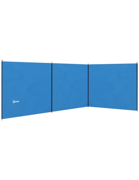 Outsunny 5 Pole Camping Windbreaks, Beach Wind Shield Shelter with Carry Bag and Steel Poles, Outdoor Caravan Privacy Shield, 54 - pic 155814 | FastDaddyshop