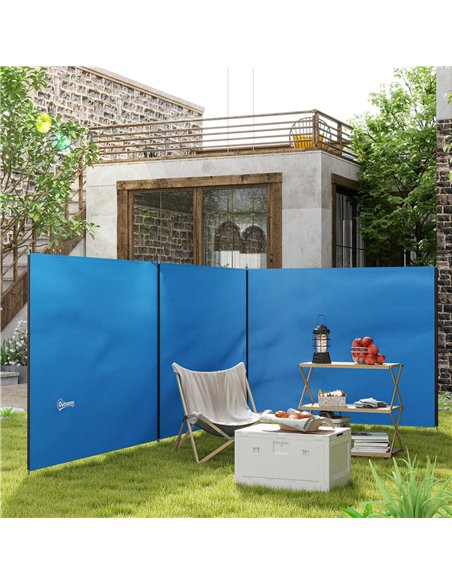 Outsunny 5 Pole Camping Windbreaks, Beach Wind Shield Shelter with Carry Bag and Steel Poles, Outdoor Caravan Privacy Shield, 54 - pic 155815 | FastDaddyshop