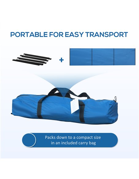 Outsunny 5 Pole Camping Windbreaks, Beach Wind Shield Shelter with Carry Bag and Steel Poles, Outdoor Caravan Privacy Shield, 54 - pic 155819 | FastDaddyshop