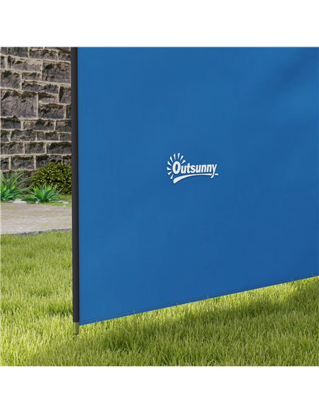 Outsunny 5 Pole Camping Windbreaks, Beach Wind Shield Shelter with Carry Bag and Steel Poles, Outdoor Caravan Privacy Shield, 54 - pic 155822 | FastDaddyshop