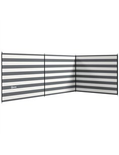 Outsunny 5 Pole Camping Windbreaks, Beach Wind Shield Shelter with Carry Bag and Steel Poles, Outdoor Caravan Privacy Shield, 54