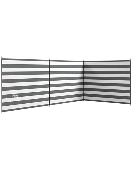 Outsunny 5 Pole Camping Windbreaks, Beach Wind Shield Shelter with Carry Bag and Steel Poles, Outdoor Caravan Privacy Shield, 54 - pic 155823 | FastDaddyshop