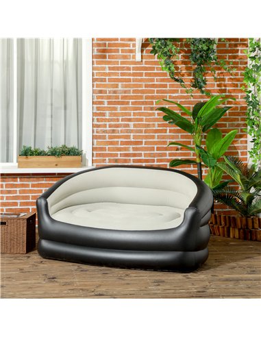 Outsunny Double Inflatable Seat - Grey/Black