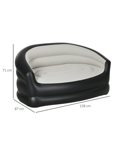 Outsunny Double Inflatable Seat - Grey/Black - pic 155861 | FastDaddyshop
