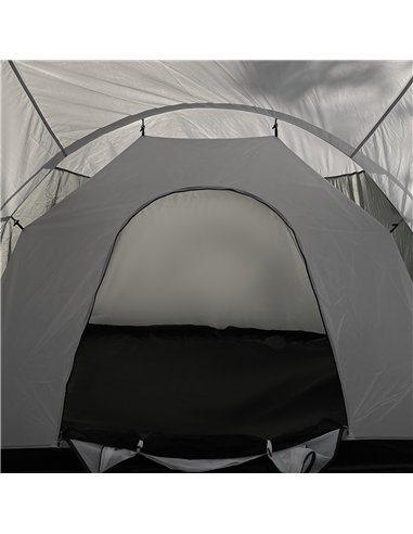 Outsunny 6-9 Man Tent with Bedrooms and Living Room, Accessories Included, Dark Grey