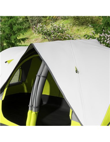 Outsunny Camping Tent for 6-8 Man with 2000mm Waterproof Rainfly and Carry Bag for Fishing Hiking Festival, Yellow