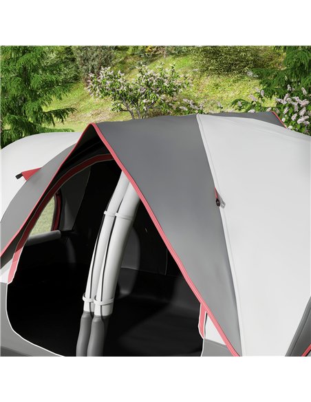 Outsunny Camping Tent for 6-8 Man with 2000mm Waterproof Rainfly and Carry Bag for Fishing Hiking Festival, Grey - pic 155894 | FastDaddyshop