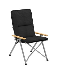 Outsunny Portable Camping Chair for Adults, High Back Folding Chair with Padded Seat and Carry Bag, Outdoor Recliner for Hiking,