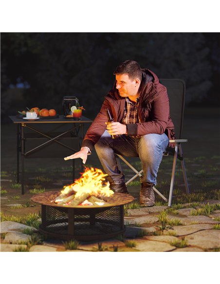 Outsunny Portable Camping Chair for Adults, High Back Folding Chair with Padded Seat and Carry Bag, Outdoor Recliner for Hiking, - pic 155905 | FastDaddyshop