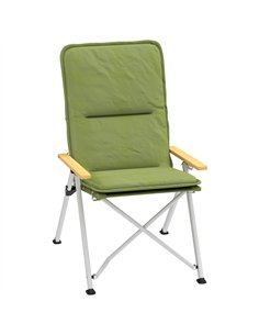 Outsunny Portable Camping Chair for Adults, High Back Folding Chair with Padded Seat and Carry Bag, Outdoor Recliner for Hiking,