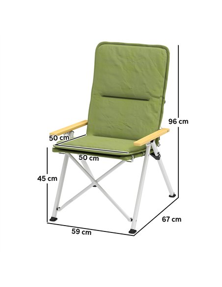 Outsunny Portable Camping Chair for Adults, High Back Folding Chair with Padded Seat and Carry Bag, Outdoor Recliner for Hiking, - pic 155924 | FastDaddyshop