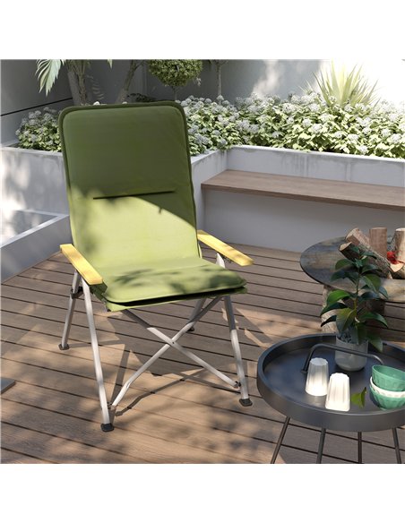 Outsunny Portable Camping Chair for Adults, High Back Folding Chair with Padded Seat and Carry Bag, Outdoor Recliner for Hiking, - pic 155930 | FastDaddyshop
