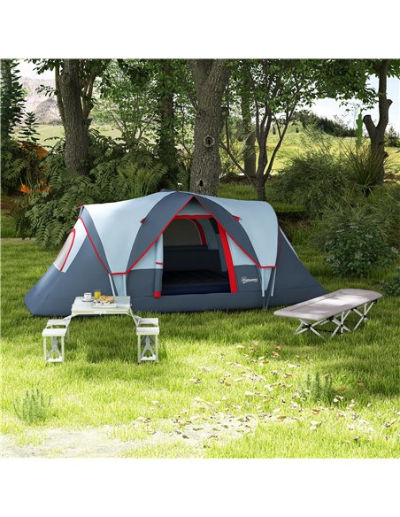 Outsunny Folding Picnic Table with 4 Seats and Umbrella Hole - Grey - pic 155939 | FastDaddyshop
