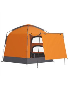 Outsunny Automatic Pop Up Camping Tent, Instant Setup 2-4 Man Tent with Mesh Windows, Waterproof & UV30+, Portable with Carry Ba