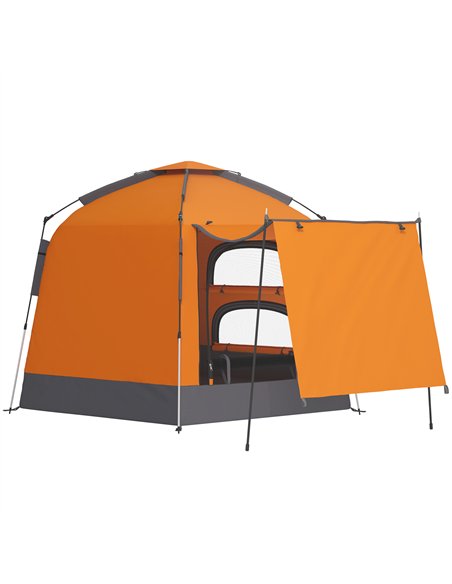 Outsunny Automatic Pop Up Camping Tent, Instant Setup 2-4 Man Tent with Mesh Windows, Waterproof & UV30+, Portable with Carry Ba - pic 155985 | FastDaddyshop