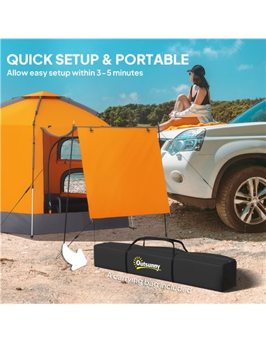 Outsunny Automatic Pop Up Camping Tent, Instant Setup 2-4 Man Tent with Mesh Windows, Waterproof & UV30+, Portable with Carry Ba
