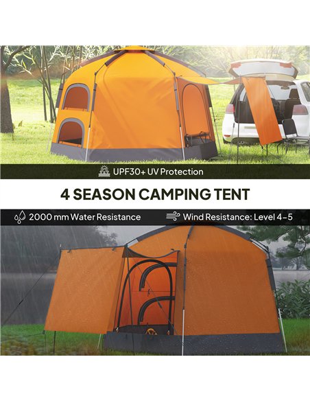 Outsunny Automatic Pop Up Camping Tent, Instant Setup 2-4 Man Tent with Mesh Windows, Waterproof & UV30+, Portable with Carry Ba - pic 155989 | FastDaddyshop