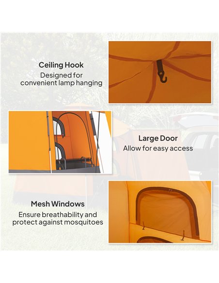Outsunny Automatic Pop Up Camping Tent, Instant Setup 2-4 Man Tent with Mesh Windows, Waterproof & UV30+, Portable with Carry Ba - pic 155990 | FastDaddyshop