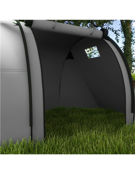 Outsunny Four Man Duo Room Tunnel Tent, with Accessories - Grey - pic 156010 | FastDaddyshop