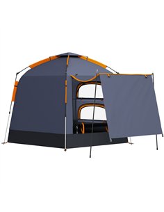 Outsunny Automatic Pop Up Camping Tent, Instant Setup 2-4 Man Tent with Mesh Windows, Waterproof & UV30+, Portable with Carry Ba