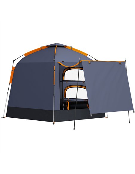 Outsunny Automatic Pop Up Camping Tent, Instant Setup 2-4 Man Tent with Mesh Windows, Waterproof & UV30+, Portable with Carry Ba - pic 156030 | FastDaddyshop