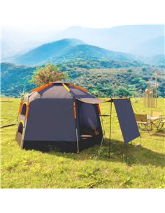 Outsunny Automatic Pop Up Camping Tent, Instant Setup 2-4 Man Tent with Mesh Windows, Waterproof & UV30+, Portable with Carry Ba 2