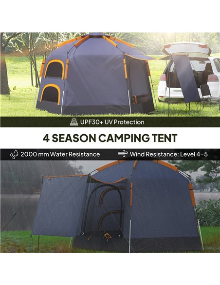 Outsunny Automatic Pop Up Camping Tent, Instant Setup 2-4 Man Tent with Mesh Windows, Waterproof & UV30+, Portable with Carry Ba - pic 156034 | FastDaddyshop