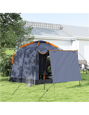 Outsunny Automatic Pop Up Camping Tent, Instant Setup 2-4 Man Tent with Mesh Windows, Waterproof & UV30+, Portable with Carry Ba