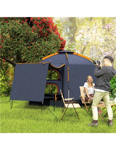 Outsunny Automatic Pop Up Camping Tent, Instant Setup 2-4 Man Tent with Mesh Windows, Waterproof & UV30+, Portable with Carry Ba - pic 156037 | FastDaddyshop