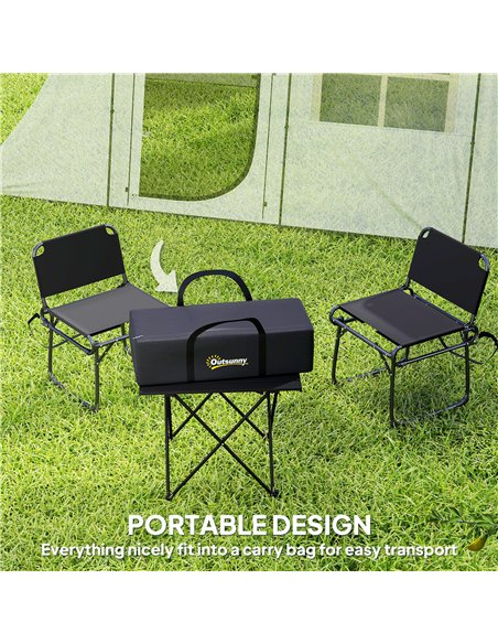 Outsunny 3-4 Man Tunnel Tent, Family Camping Tent with Porch, Bedroom and Living Area, Sewn in Groundsheet, 3000mm Waterproof, P - pic 156099 | FastDaddyshop