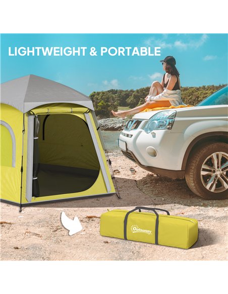 Outsunny Instant Camping Tent, 2/3/4 Person Easy Setup Dome Family Tent with Vestibule, Rainfly, 4 Mesh Windows & 2 Doors, Hexag - pic 156145 | FastDaddyshop